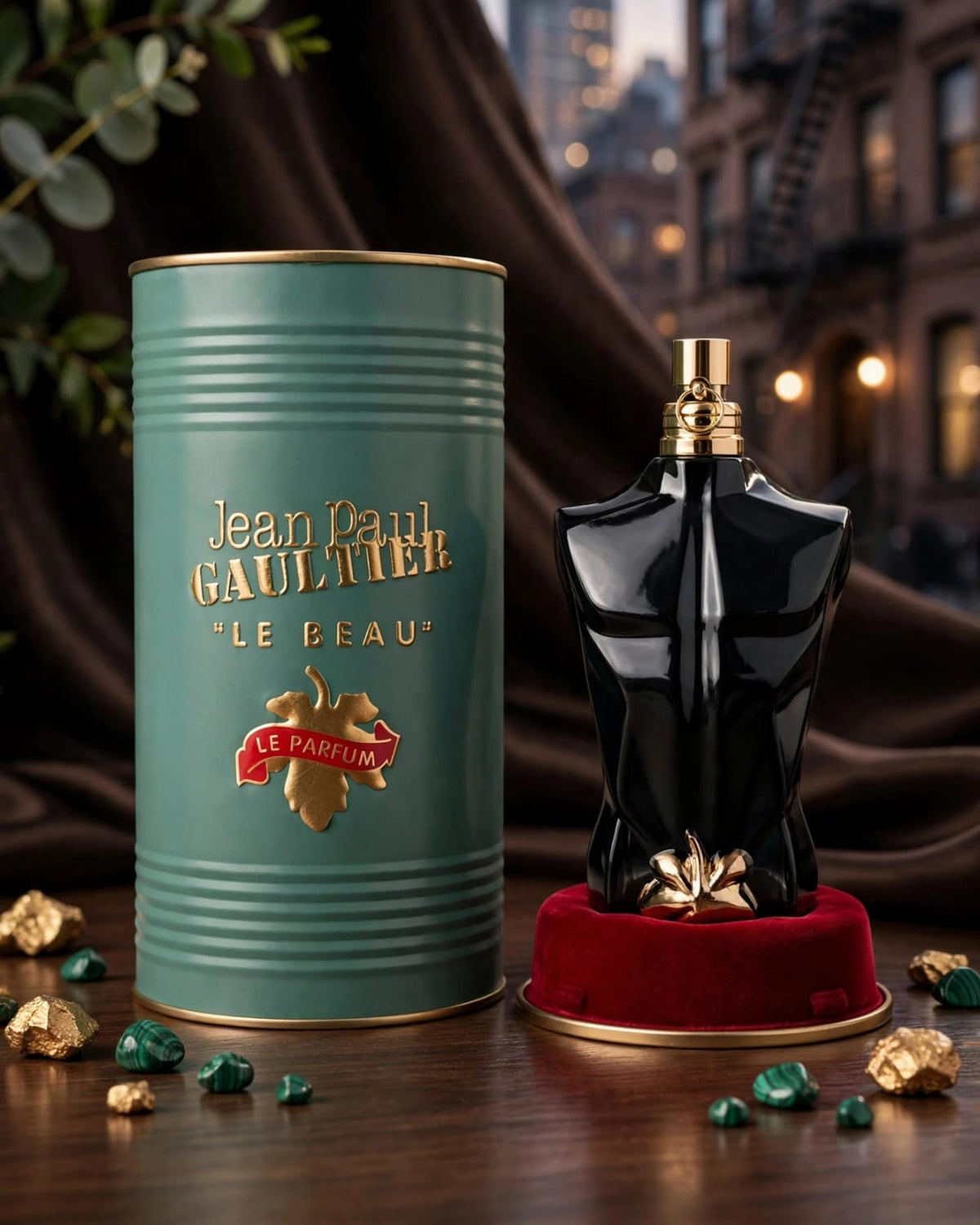 Jean Paul Gaultier Le Beau Le Parfum 125ml - 2 Pack | Intense Woody Amber Men's EDP | Iconic Tin Can