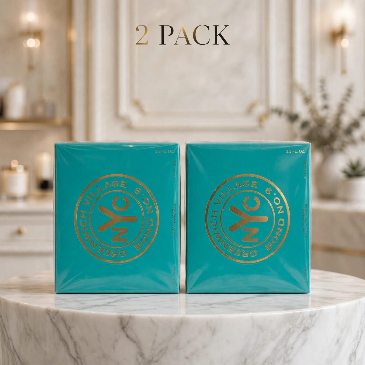 2 PACK - Bond No.9 Greenwich Village Eau de Parfum 100ml x 2 - 3.3 FL.OZ - Unisex - NYC Collection - Sealed Bundle