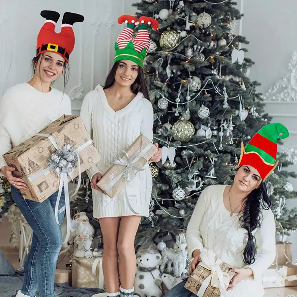Festive Christmas Hat,Elf,Clown,and Pants Headwear for Party Gifts,Perfect Christmas Decoration and Party Supplies