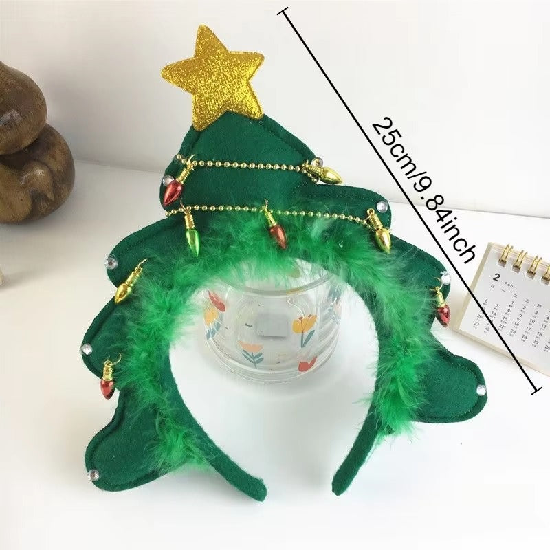 1PC Christmas hair accessories, funny Christmas tree headbands, Christmas party gift headbands