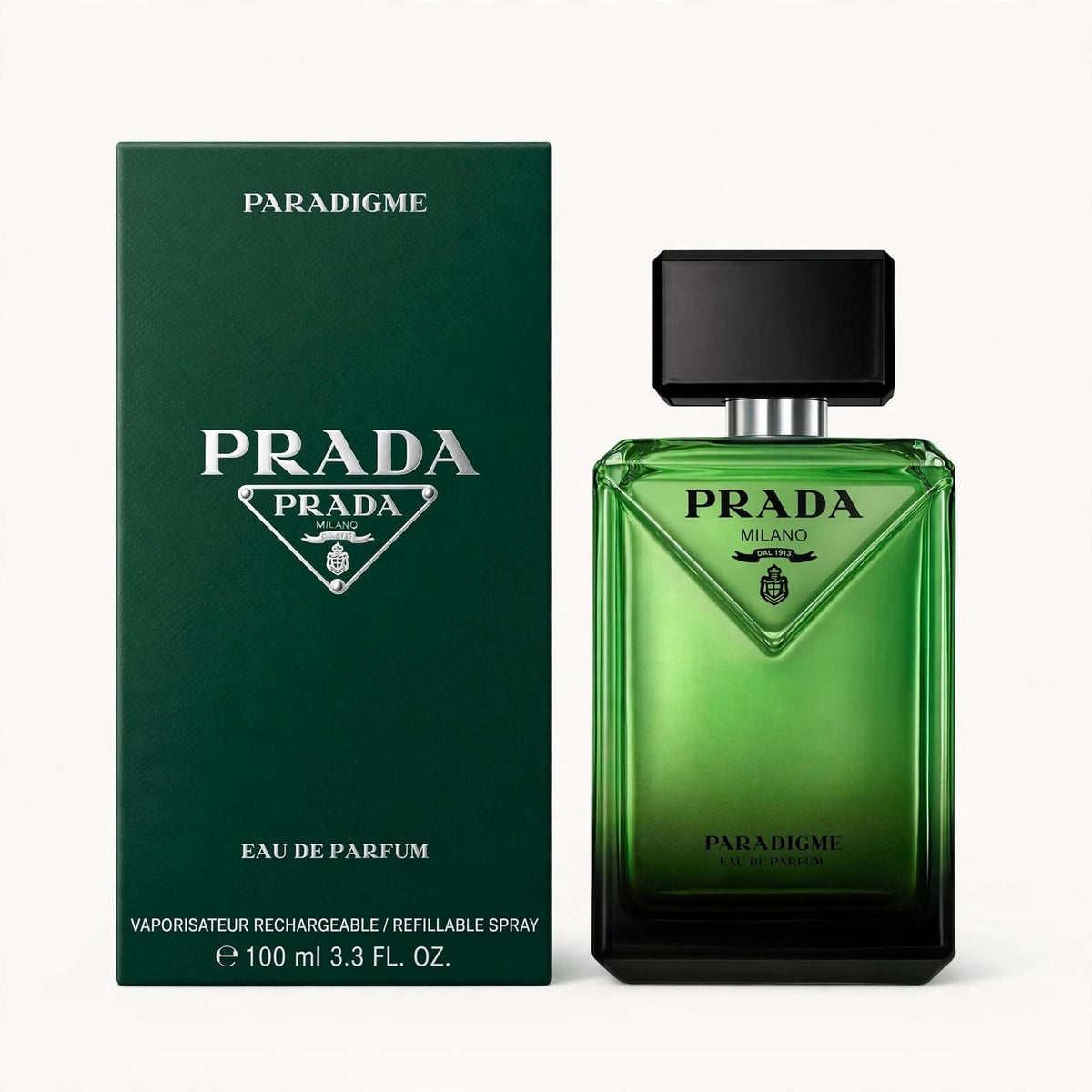 Prada Paradigme Eau De Parfum For Men – 100ml | Luxury Green Bottle | Strong Woody Perfume