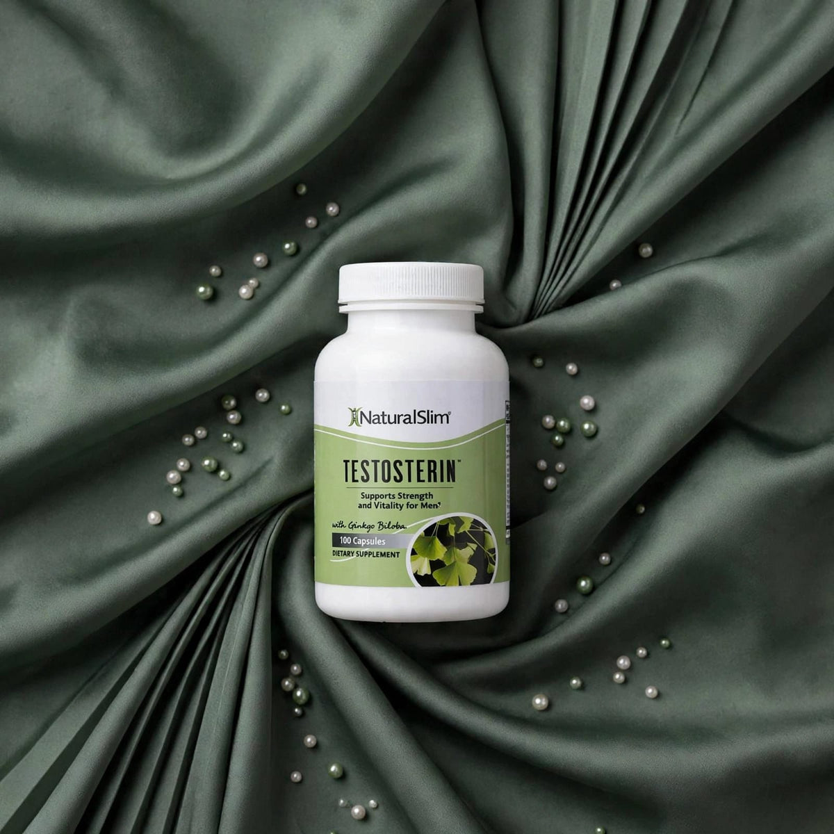 NaturalSlim Testosterin - Supports Strength and Vitality for Men | With Ginkgo Biloba - 100 Capsules - Dietary Supplement