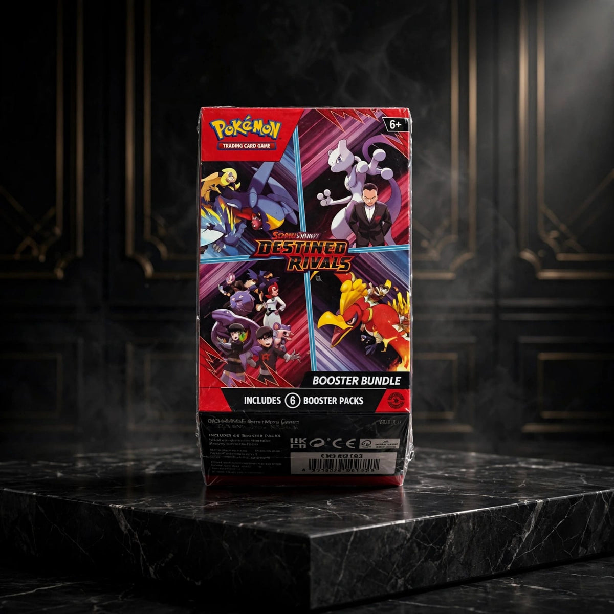 Pokemon TCG Scarlet & Violet Destined Rivals Booster Bundle - Includes 6 Booster Packs - 6+ - Factory Sealed - Mewtwo & Giovanni