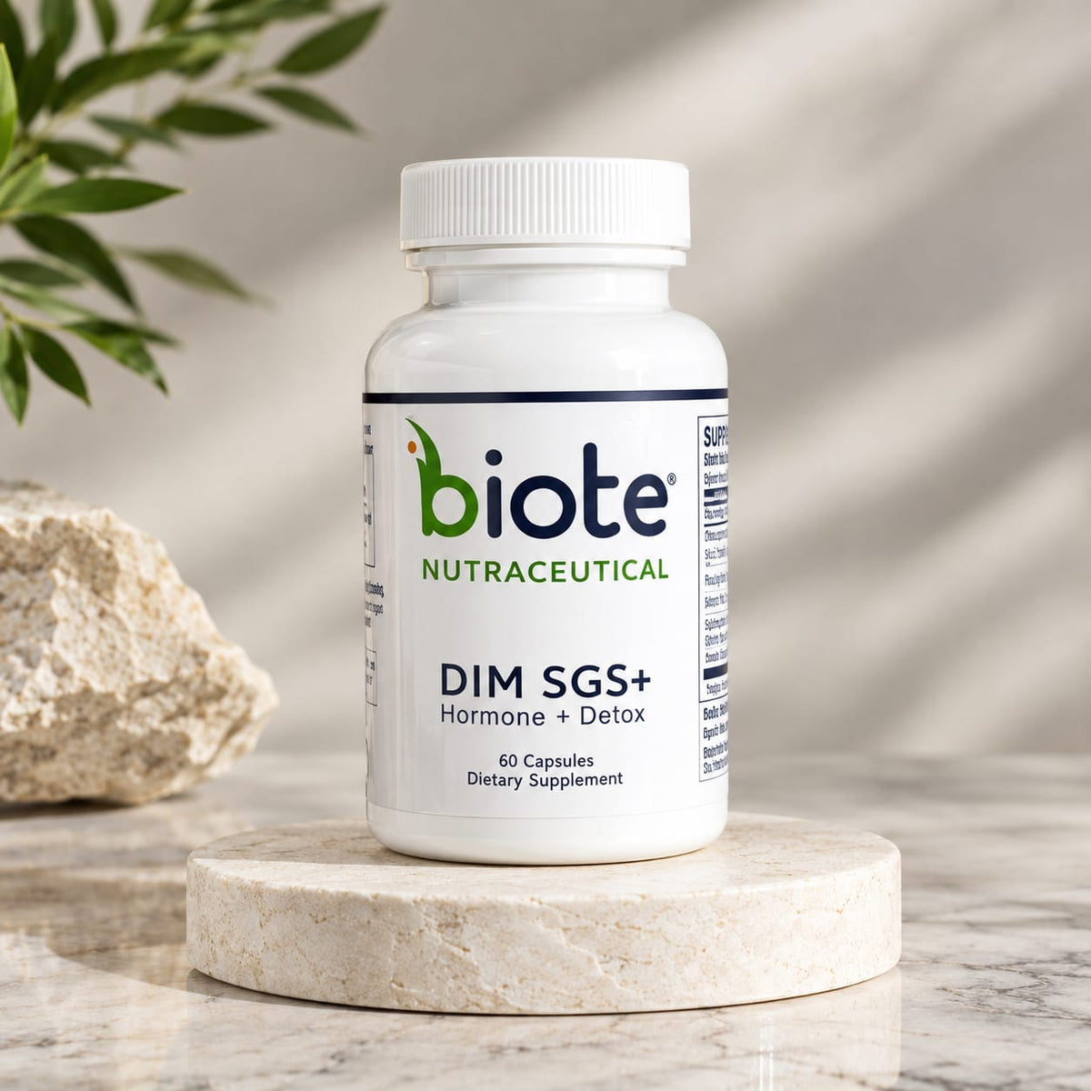 Biote Nutraceutical DIM SGS+ - Hormone + Detox Support - 60 Capsules - DIM Supplement for Hormone Balance