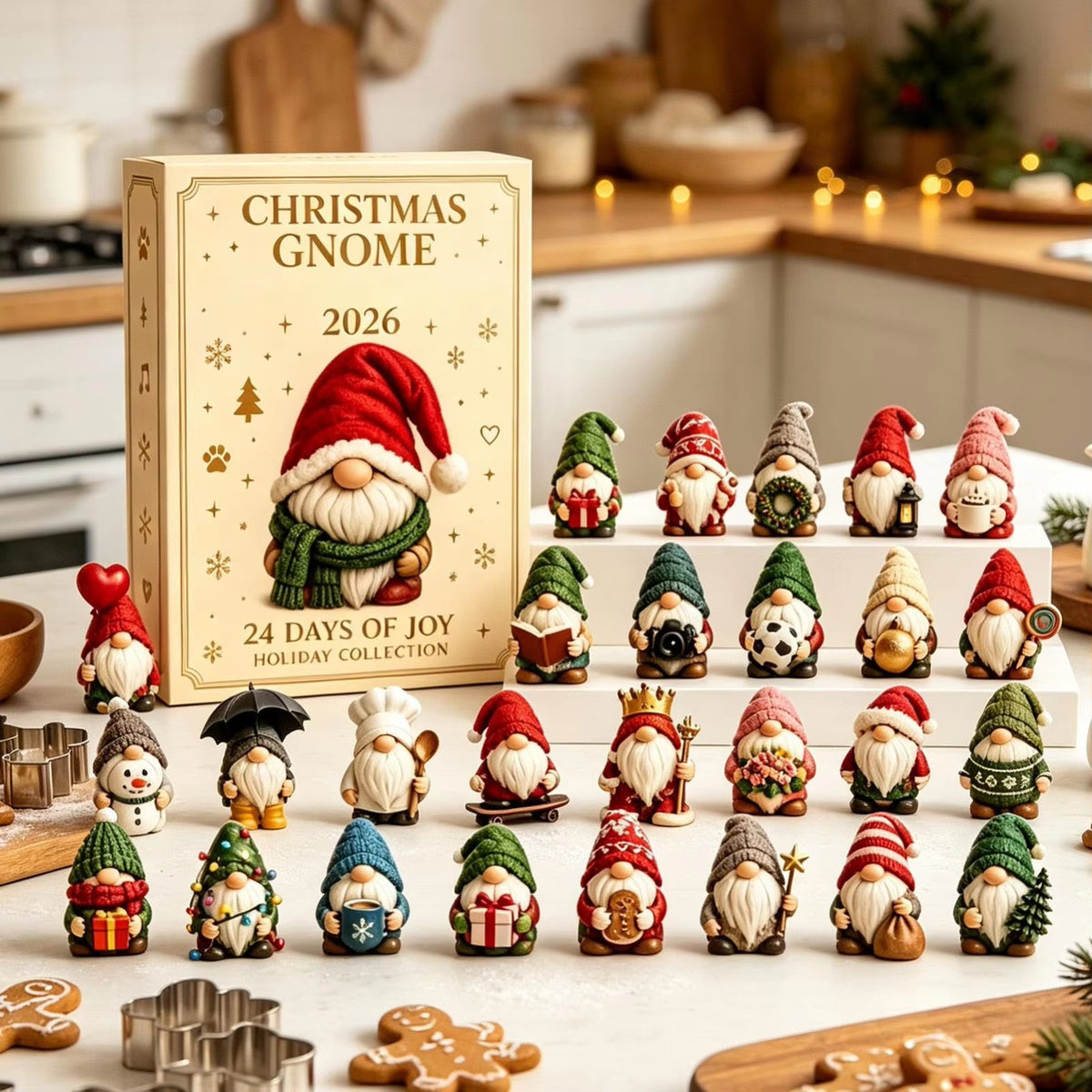 Christmas Gnome Advent Calendar Christmas Countdown Calendar Pendant for Happy Birthday Party Favors