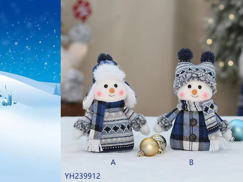 Plush doll Toy Cute Skiing Rocking Snowman Decorations Plush Toy Holiday Party House Gifts for Girl Birthday Gifts Boy Kids