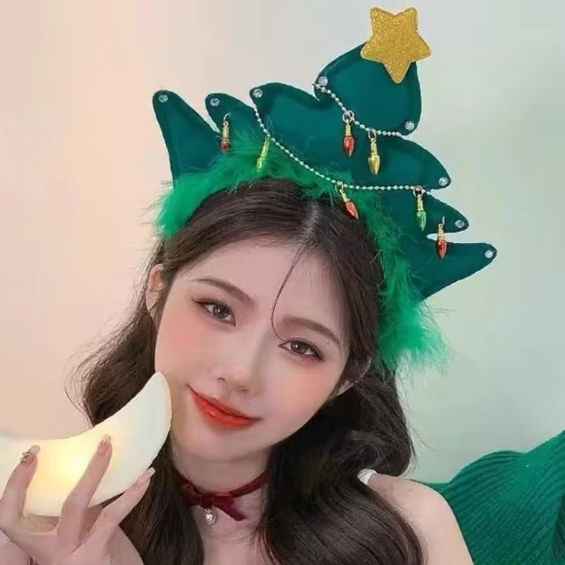 1PC Christmas hair accessories, funny Christmas tree headbands, Christmas party gift headbands