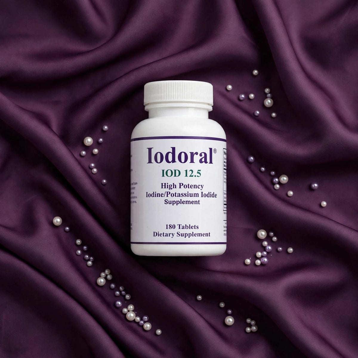 Iodoral IOD 12.5 - High Potency Iodine & Potassium Iodide Supplement - 180 Tablets | Thyroid, Breast & Hormone Support