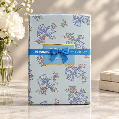 STANLEY x LoveShackFancy Holiday Quencher Tumbler - Limited Edition Floral Bow Print Gift Box