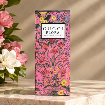 Gucci Flora Gorgeous Gardenia Eau de Parfum for Women - 100ml / 3.3 FL.OZ. | Luxury White Floral Sweet