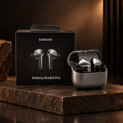 Samsung Galaxy Buds3 Pro - True Wireless Earbuds with Adaptive ANC, Hi-Fi Sound, Blade Lights - Titanium Silver