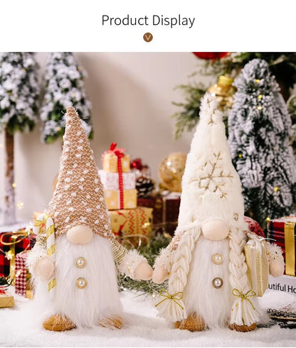 Glowing Gnome Christmas Faceless Doll 30cm Tree Decorations 2026 Night Light Xmas Gift Navidad 2027 New Year Home Decor