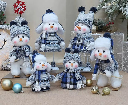 Plush doll Toy Cute Skiing Rocking Snowman Decorations Plush Toy Holiday Party House Gifts for Girl Birthday Gifts Boy Kids
