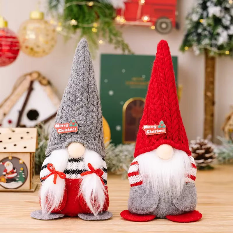 Xmas Gifts Santa Claus Pendant Glowing Gnome New Year Christmas Faceless Doll Merry Christmas Navidad Natal Gift Ornament