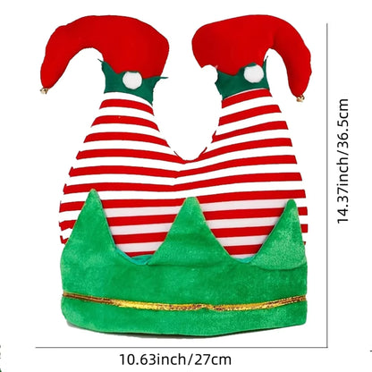 Festive Christmas Hat,Elf,Clown,and Pants Headwear for Party Gifts,Perfect Christmas Decoration and Party Supplies