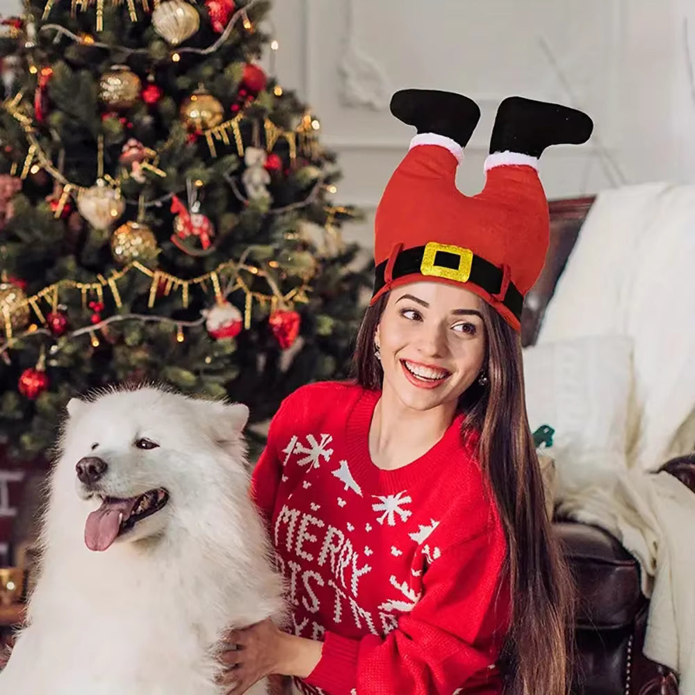 Festive Christmas Hat,Elf,Clown,and Pants Headwear for Party Gifts,Perfect Christmas Decoration and Party Supplies