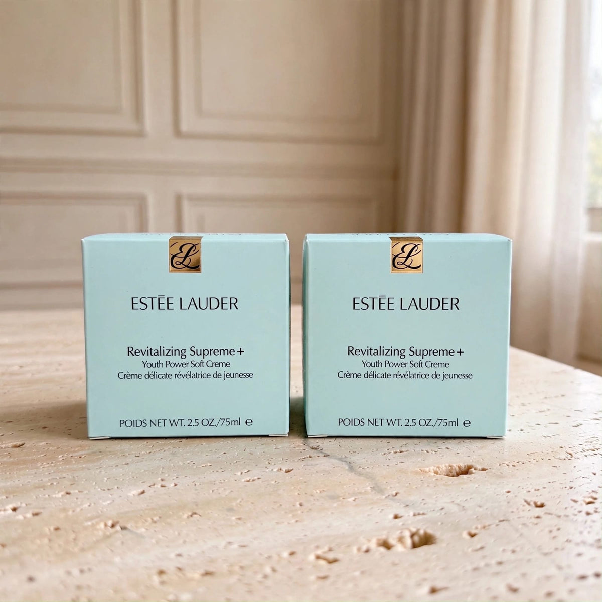 Estee Lauder Revitalizing Supreme+ Youth Power Soft Creme 75ml - 2 Pack | Anti-Aging Face Moisturizer | 150ml Total