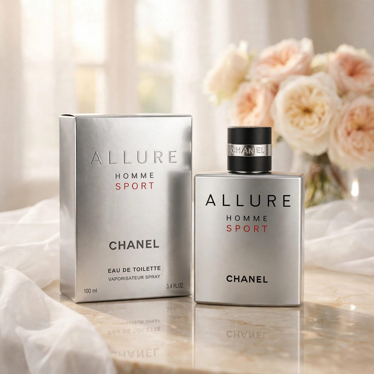 Chanel Allure Homme Sport Eau De Toilette For Men – 100ml | Silver Luxury Sporty Perfume | Fresh & Powerful