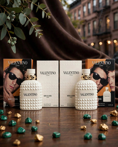 Valentino Uomo Born In Roma Ivory EDT 100ml - 2 Pack | Fresh Lavender Vanilla Cologne For Men | 200ml