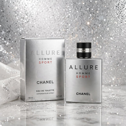 Chanel Allure Homme Sport Eau De Toilette For Men – 100ml | Silver Luxury Sporty Perfume | Fresh & Powerful